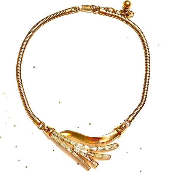 Vintage Baguette Rhinestone Necklace